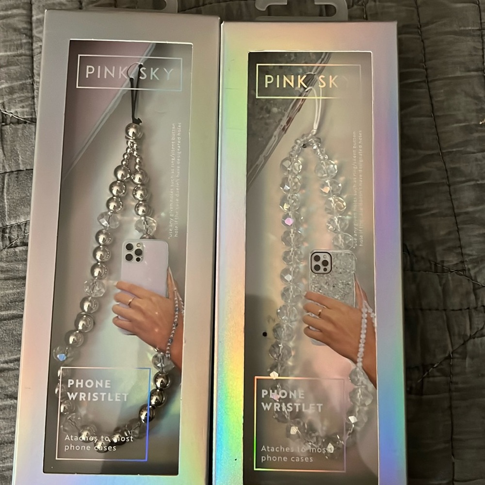 2 Pink sky Phone wristlet….new in box….